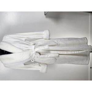 Rachel Zoe  Fur Trimmed Women's Robe EUC SZ S